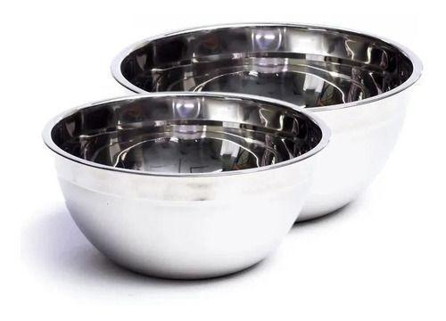 Imagem de Kit 2 Tigela Bowl Inox Multiuso Pratica E Durável 24cm 28cm