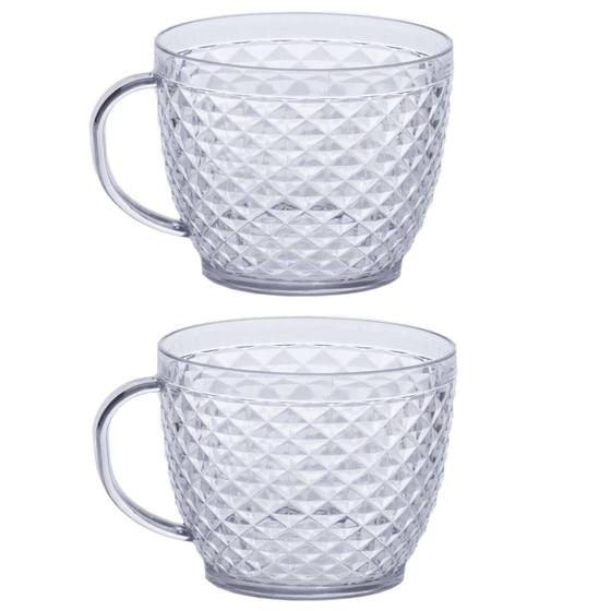 Imagem de Kit 2 Tigelas Bowl Em Acrílico Com Alça Luxxor 800ML