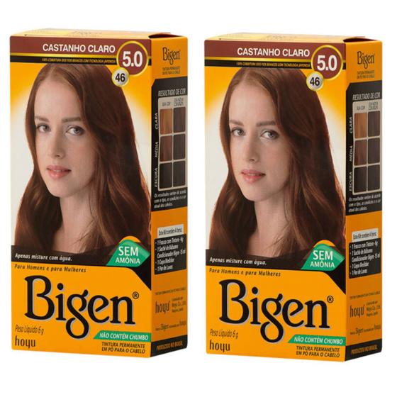 Imagem de Kit 2 Tintas Tintura Coloração Em Pó Bigen - Selecione A Cor