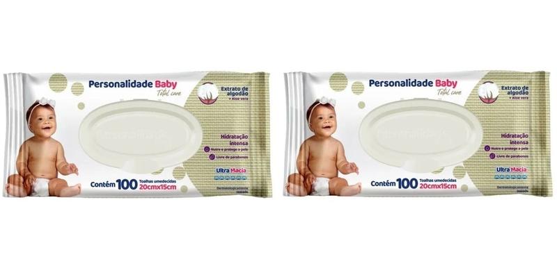 Imagem de Kit 2 Toalha Umedecida Personalidade Total 100Un - Eurofral