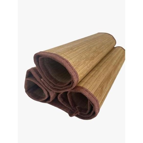 Imagem de Kit 2 toalhas jogo americana de bambu retangular cozinha moderna