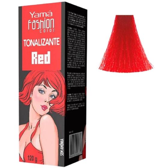 Imagem de Kit 2 Tonalizante Fashion Color Red 120g  Yamá