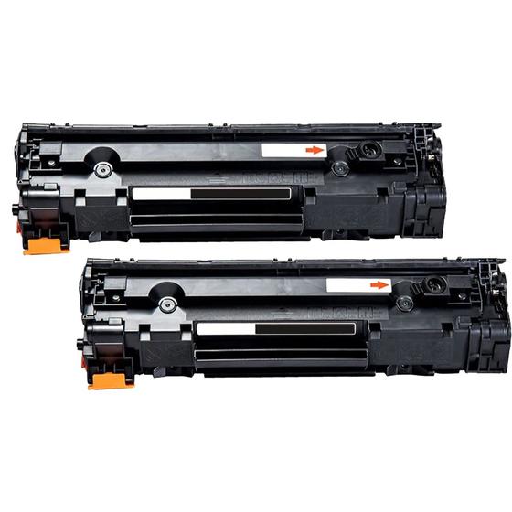 Imagem de kit 2 toner CE285, CB435, CB436 compatível 2K para impressora HP M1210