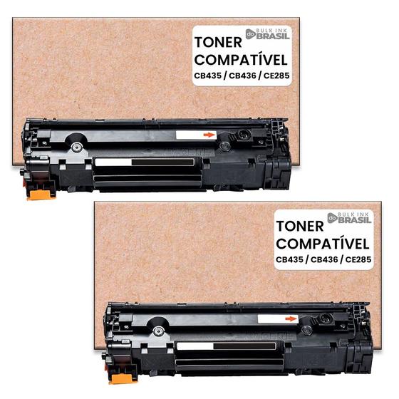 Imagem de kit 2 toner compatível 2K CE285, CB435, CB436 para impressora HP M1522NF