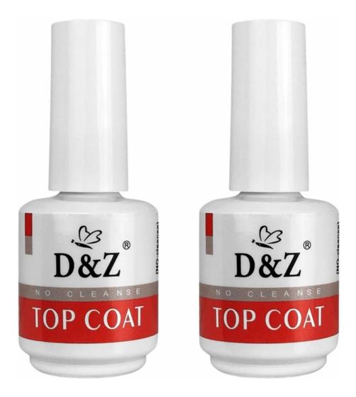 Imagem de Kit 2 Top Coat Selante D&Z Selante Unha Gel Porcelana