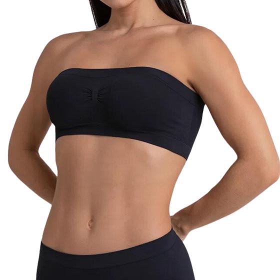 Imagem de Kit 2 Top Faixa Sem Bojo Sem Costura Sutiã Bustier Loba Lupo Original