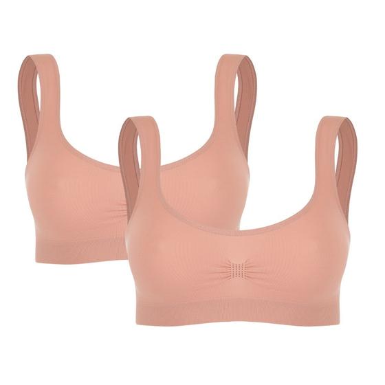 Imagem de Kit 2 Top Trifil Liso Esportivo Feminino Adulto Sem Bojo Sem Aro Modelo Para Academia Corrida Dança