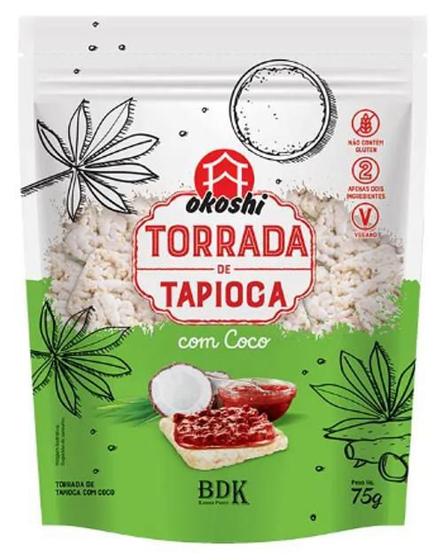 Imagem de Kit 2 Torrada De Tapioca Com Coco Okoshi 75G
