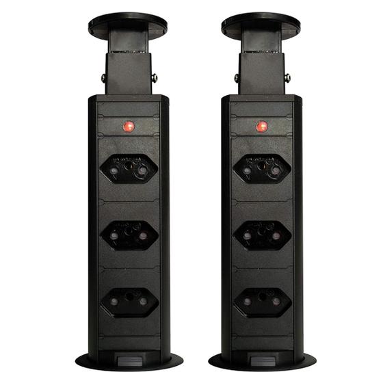 Imagem de Kit 2 Torres de Tomada Multiplug 3 Tomadas