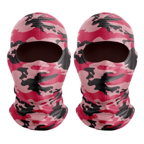 Imagem de KIT 2 Touca Ninja Balaclava Máscara Motoboy Proteção Térmica Camuflada Paintball Airsoft Exército