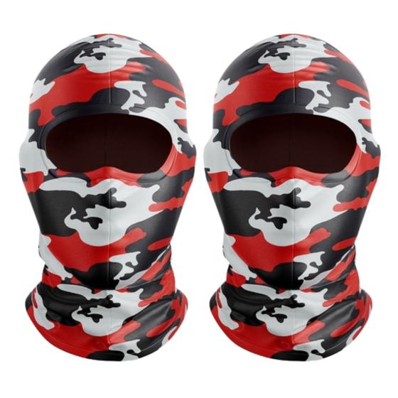 Imagem de KIT 2 Touca Ninja Balaclava Máscara Motoboy Proteção Térmica Camuflada Paintball Airsoft Exército