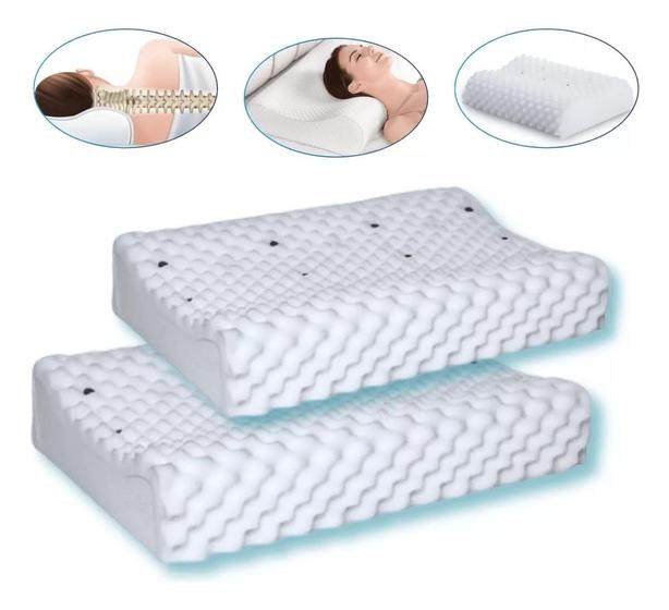 KIT 2 Travesseiro CERVICAL Ortopédico Pillow MAGNÉTICO com Infravermelho Terapêutico Anti Ronco Apoio pescoço Menor preço em KIT 2 Travesseiro CERVICAL Ortopédico Pillow MAGNÉTICO com Infravermelho Terapêutico Anti Ronco Apoio pescoço