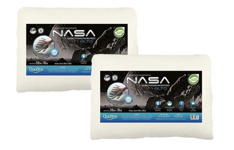 Kit 2 Travesseiro Duoflex Nasa Alto 50x70 Viscoelástico é boa?