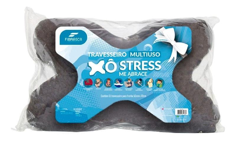 Imagem de Kit 2 Travesseiro Fibra Siliconada Xô Stress Me Abrace