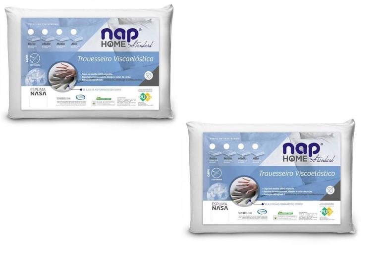 Kit 2 Travesseiro Nasa Nap Perfil Baixo 10cm Capa Algodão Menor preço em Kit 2 Travesseiro Nasa Nap Perfil Baixo 10cm Capa Algodão