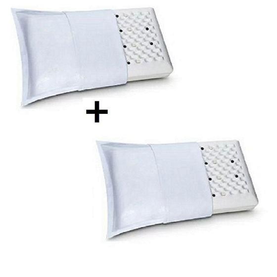 Imagem de Kit 2 Travesseiro Viscoelástica Super Soft Conforto Sono Com Saúde Pastilhas Terapêutica-Shalom Life