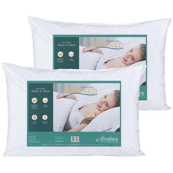 Kit 2 Travesseiros Altenburg Suporte Médio Silk Touch Para Quem Dorme de Costas Menor preço em Kit 2 Travesseiros Altenburg Suporte Médio Silk Touch Para Quem Dorme de Costas