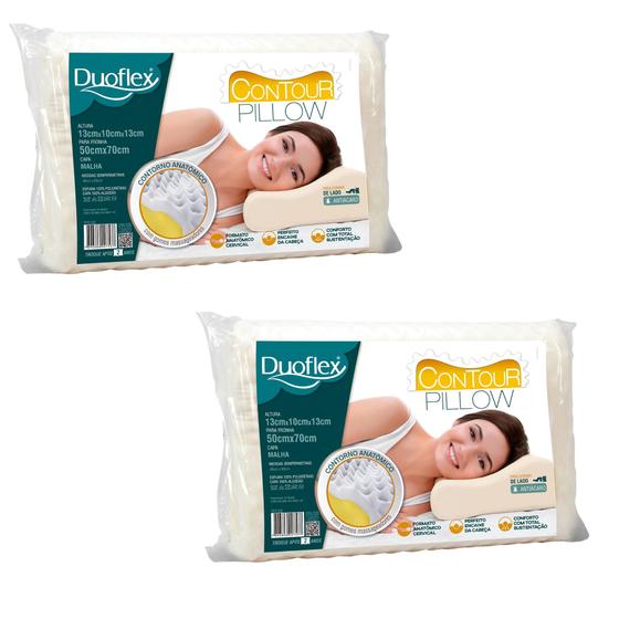 Imagem de Kit 2 Travesseiros Cervicais Contour Pillow