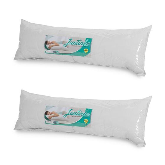 Imagem de Kit 2 Travesseiros de Corpo Ricardão Juntinho 130x40 Fibra Super Soft Antialergico - Celiflex