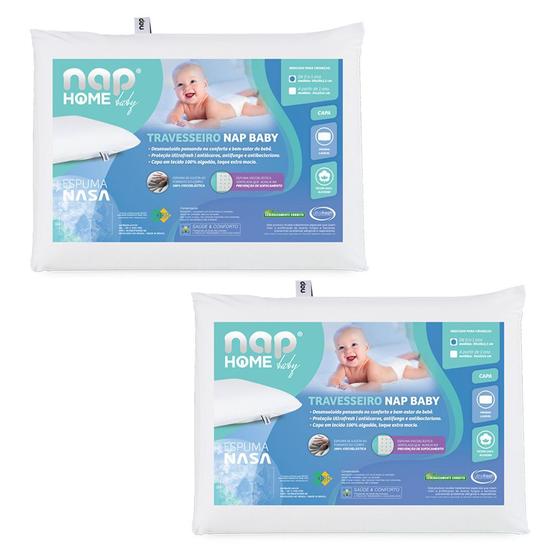 Kit 2 Travesseiros Infantil Nasa Nap Baby RN Hipoalergênico Menor preço em Kit 2 Travesseiros Infantil Nasa Nap Baby RN Hipoalergênico
