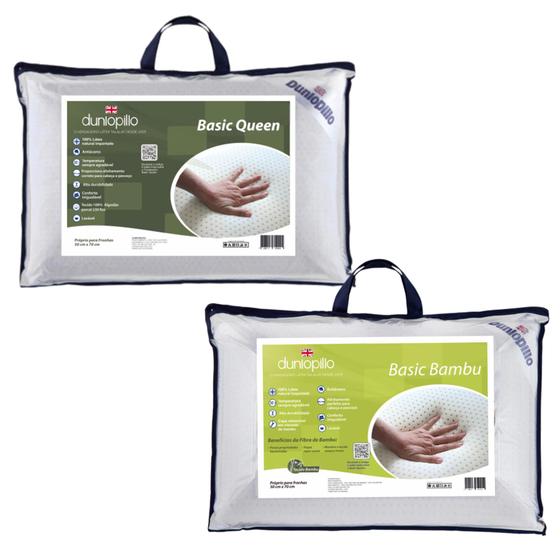 Imagem de Kit 2 Travesseiros Linha Basic - Um Bambu e Um Queen