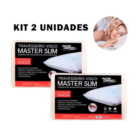 Kit 2 Travesseiros Nasa 3D Viscoelástico Conforto Avançado Menor preço em Kit 2 Travesseiros Nasa 3D Viscoelástico Conforto Avançado