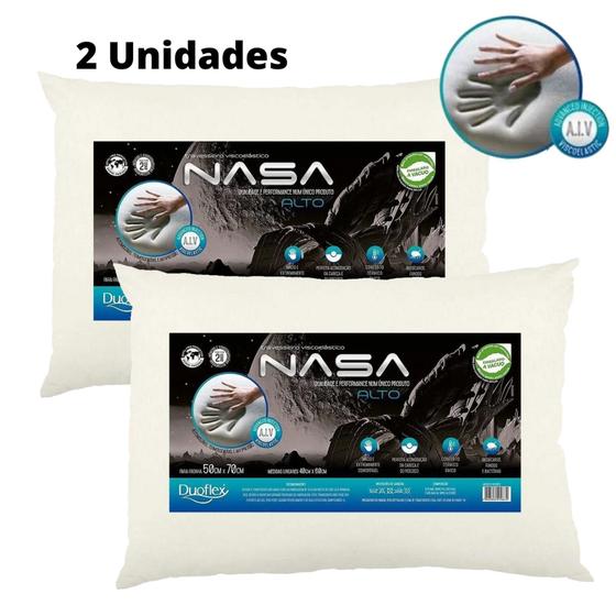 Imagem de Kit 2 Travesseiros Nasa-x Alto Viscoelástico Original Duoflex