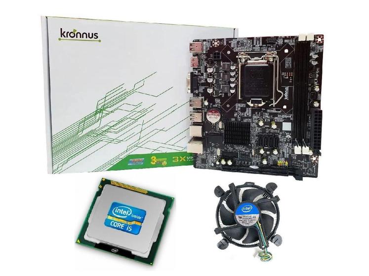 Imagem de Kit 2 Tray 1155: Placa Mãe H61 + I5 2ª geração + Cooler