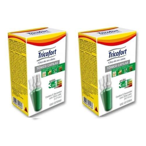 Imagem de Kit 2 Tricofort Tônico Capilar Caixa C/6 Ampolas 20ml Original!