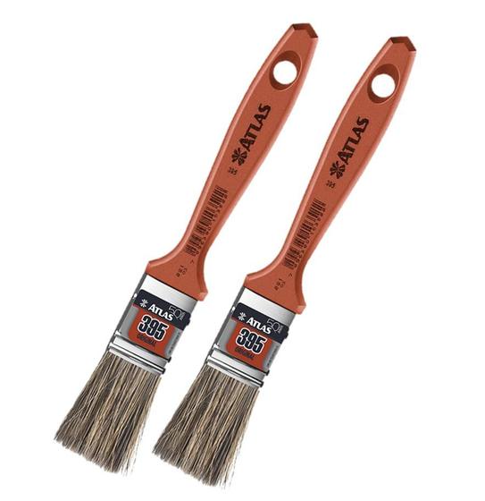 Kit 2 Trincha Pincel Para Pintura Atlas Media 395 3/4 Polegada Gris ...