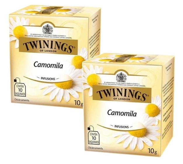 Imagem de kit 2 TWININGS OF LONDON SABOR CAMOMILA 15G - 10 SAQUINHOS