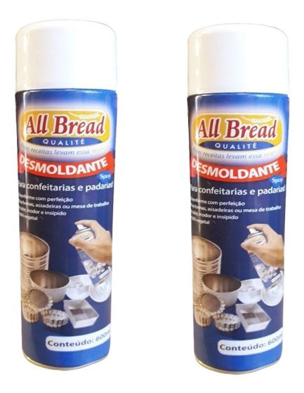 Imagem de Kit 2 Un Desmoldante Spray Culinario P/bolo All Bread 600 Ml 600 Ml