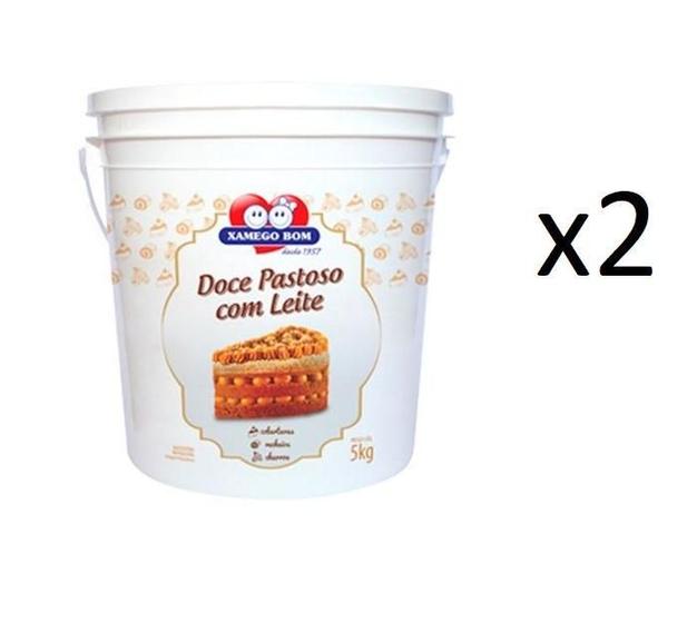 Imagem de Kit 2 Un Doce Pastoso Com Leite Xamego Bom Pote De 5Kg