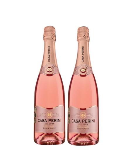 Imagem de Kit 2 Un Espumante Brut Rosé Casa Perini 750 ml