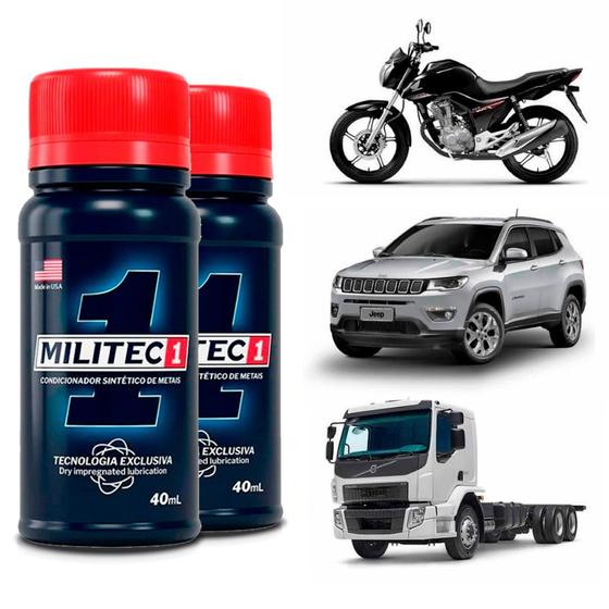 Imagem de Kit 2 Un Militec-1 Condicionador de Metais 40ml - Garante Economia Combustível e Proteção ao Motor