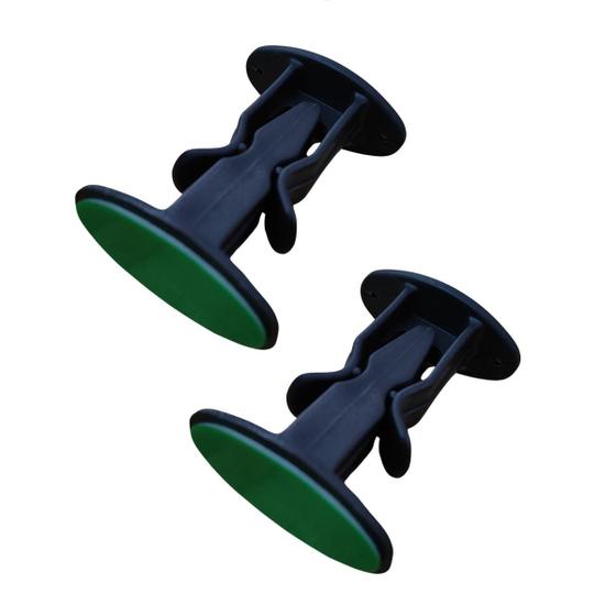 Imagem de Kit 2 Un Trava Porta Prendedor Fixador Adesivo Parede Rodapé