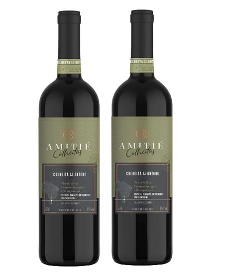 Imagem de Kit 2 Un Vinho Amitié Colheitas Blend 750 ml