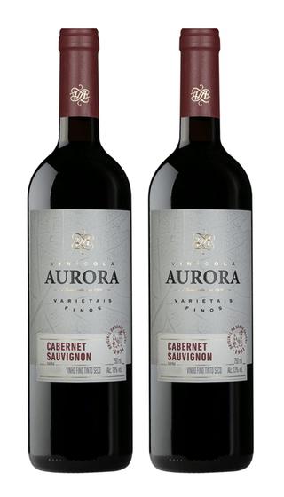 Imagem de Kit 2 Un Vinho Aurora Varietal Cabernet Sauvignon 750 ml
