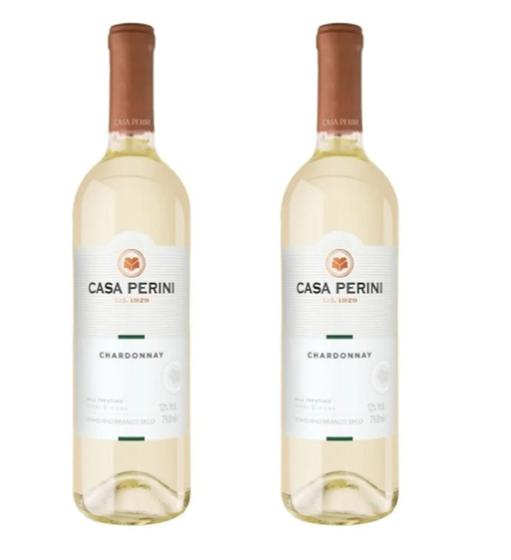 Imagem de Kit 2 Un Vinho Casa Perini Chardonnay 750 ml