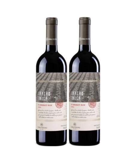 Imagem de Kit 2 Un Vinho Casa Perini Fração Única Cabernet Franc 750 ml