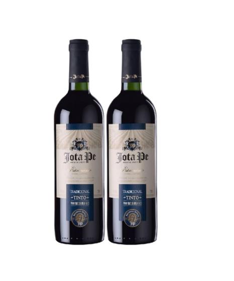 Imagem de Kit 2 Un Vinho de Mesa Jota Pe Tinto Seco Tradicional 750 ml