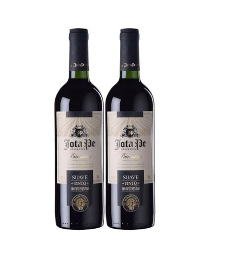 Imagem de Kit 2 Un Vinho de Mesa Jota Pe Tinto Suave Tradicional 750 ml