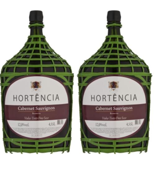 Imagem de Kit 2 Un Vinho Hortência Cabernet Sauvignon Reserva Garrafão 4,55 L