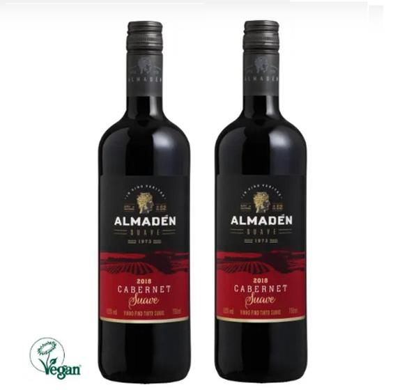 Imagem de Kit 2 Un Vinho Miolo Almadén Cabernet Suave 750 ml