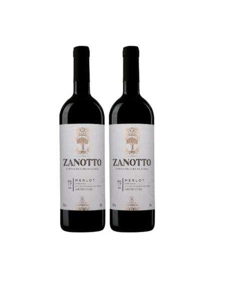 Imagem de Kit 2 Un Vinho Zanotto Tinto Seco Merlot 750 ml