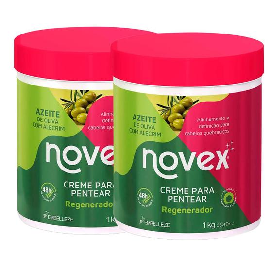 Imagem de Kit 2 und Creme de Pentear Novex Azeite De Oliva 1kg