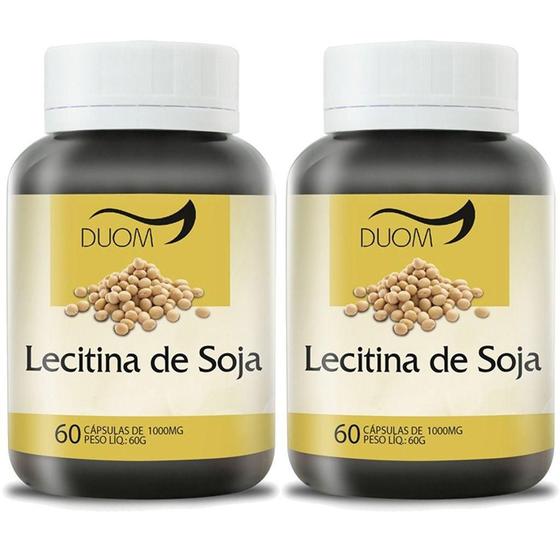 Imagem de Kit 2 Und Lecitina De Soja 60Cps 1000Mg Duom