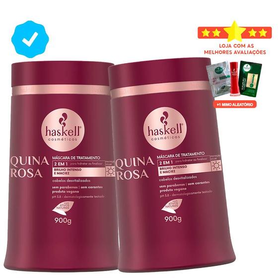 Imagem de Kit 2 Und Máscara Hidratação Quina Rosa Haskell 1 Quilo