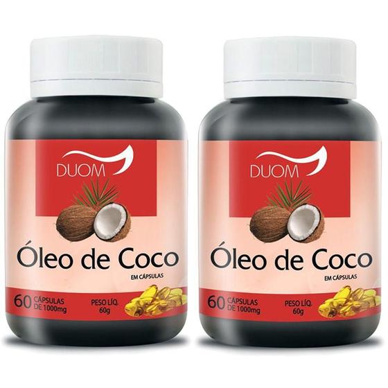 Imagem de Kit 2 Und Óleo De Coco 60Cps 1000Mg Duom