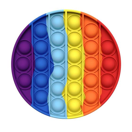 Imagem de Kit 2 Und Pop-it Silicone Push Redondo Colorido Sensorial